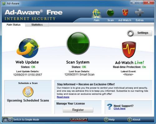 Ad-Aware Free Internet Security 9.6