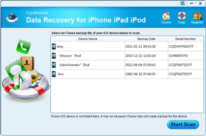 Coolmuster Data Recovery for iPhone iPad iPod