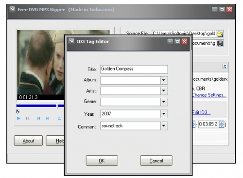 Free DVD MP3 Ripper 1.21