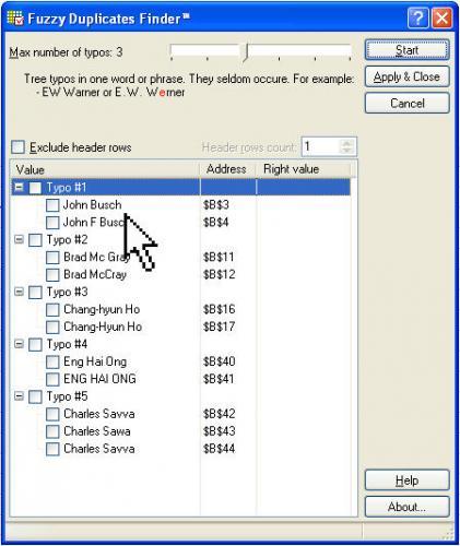 Fuzzy Duplicates Finder for Excel 1.5