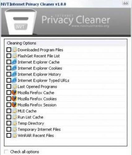 NVT Internet Privacy Cleaner 1.0.0