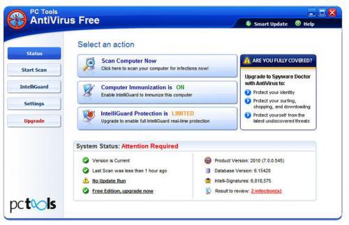 PC Tools AntiVirus Free 7.0
