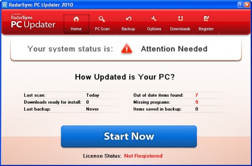 RadarSync PC Updater 2010 3.7.0.17