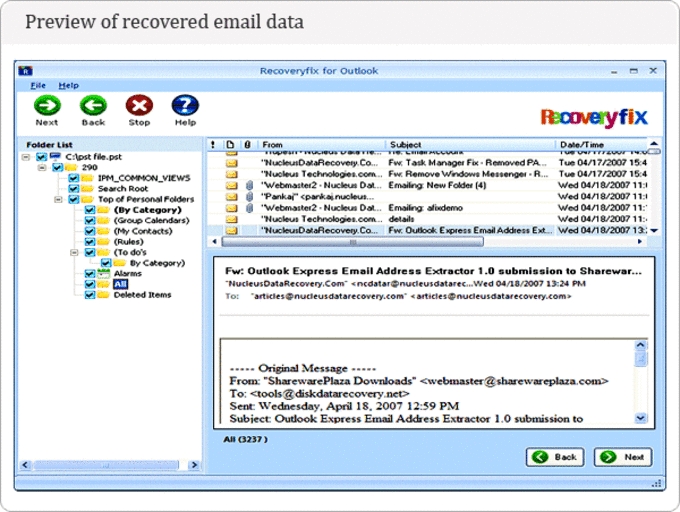 Repair MS Outlook PST File