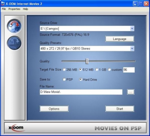 X-OOM Movies on PSP 2.3.26