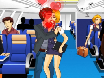 Air Hostess Kissing - Jocuri  Fete, Puzzle