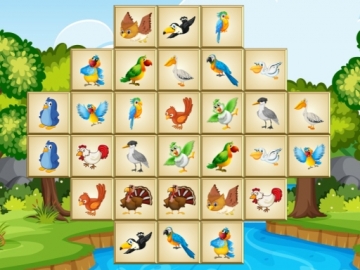 Birds Mahjong Deluxe - Jocuri  Puzzle