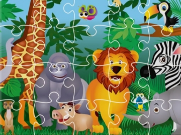 King of Jungle Jigsaw - Jocuri  Puzzle