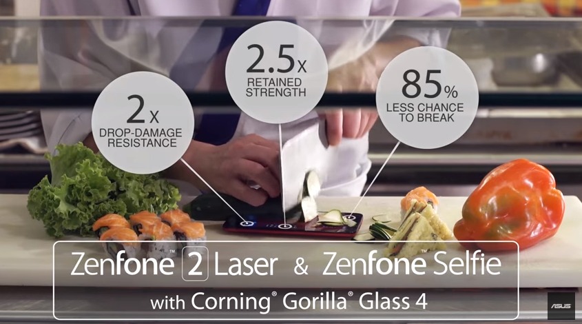 ASUS ZenFone 2 Laser si ZenFone Selfie sunt telefoane numai bune pentru taiat sushi pe ele (Video)