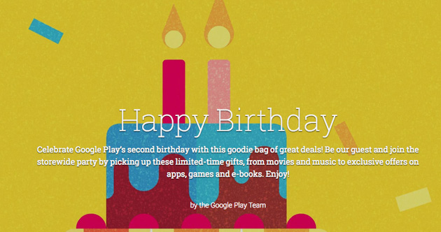 Google Play iși sarbatorește aniversarea de 2 ani prin discount-uri și reduceri la conținuturile in-game
