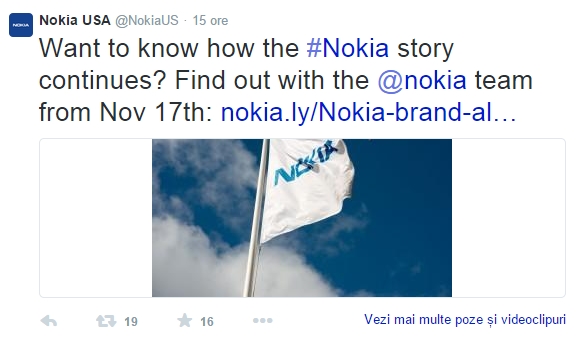 Povestea Nokia continua; un anunț misterios este programat pentru data de 17 noiembrie