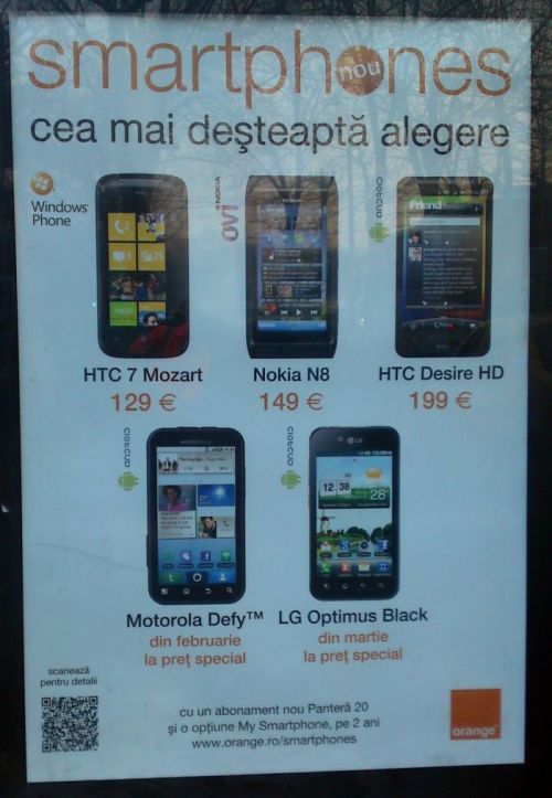 Primavara timpurie de la Orange, cu Motorola Defy si LG Optimus Black