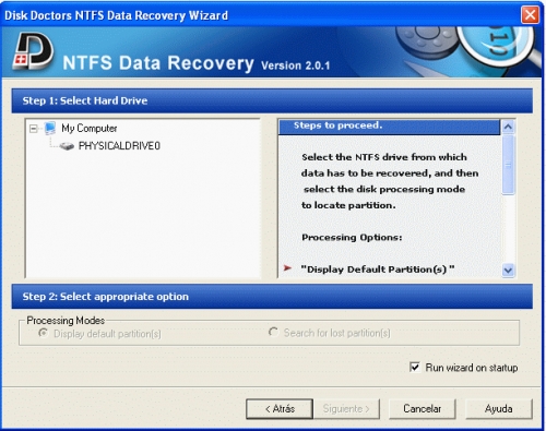 Disk Doctors NTFS Data Recovery 2.0.1