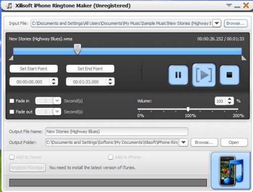 Xilisoft iPhone Ringtone Maker 2.0.1.1225