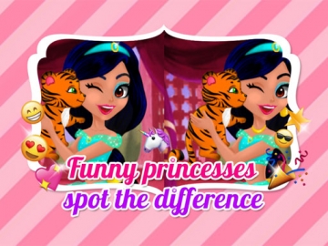 Funny Princesses Spot the Difference - Jocuri  Fete