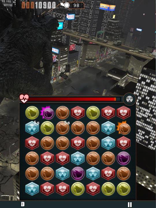 Godzilla Smash3 review (Samsung Galaxy S5): un fel de Candy Crush cu tile-uri radioactive si Godzilla în fundal luptându-se (Video)