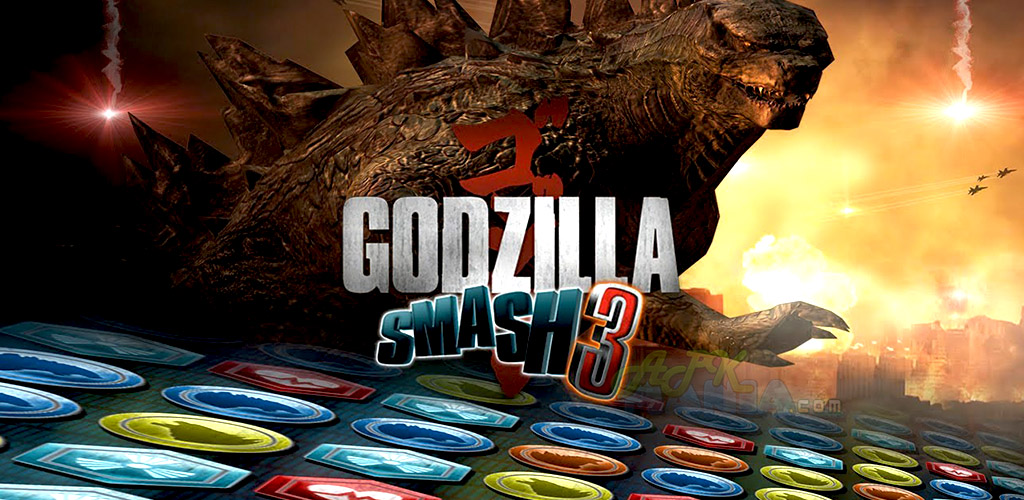 Godzilla Smash3 review (Samsung Galaxy S5): un fel de Candy Crush cu tile-uri radioactive si Godzilla in fundal luptandu-se (Video)