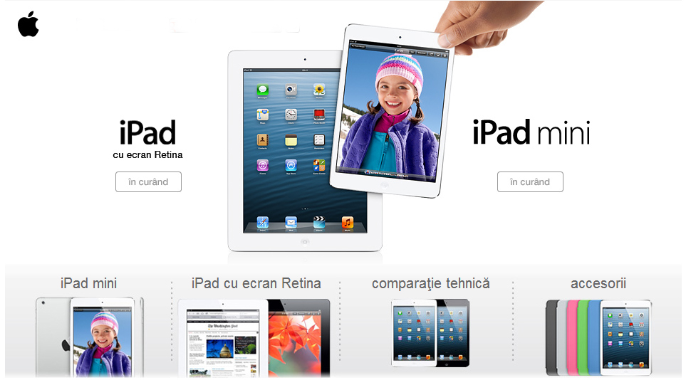 Orange Romania vinde iPad Mini si iPad cu ecran Retina de maine! Preturi pornind de la 149 euro!
