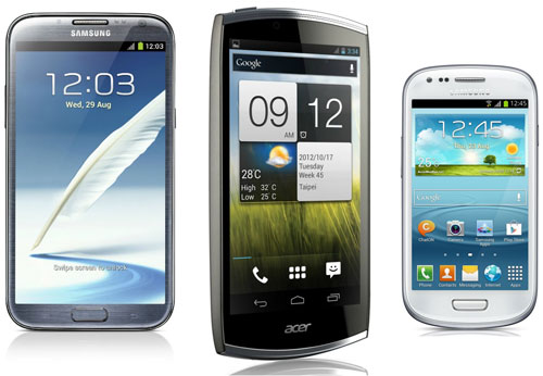 Samsung Galaxy Note II, Acer CloudMobile S500 și Samsung Galaxy S III mini in oferta Orange