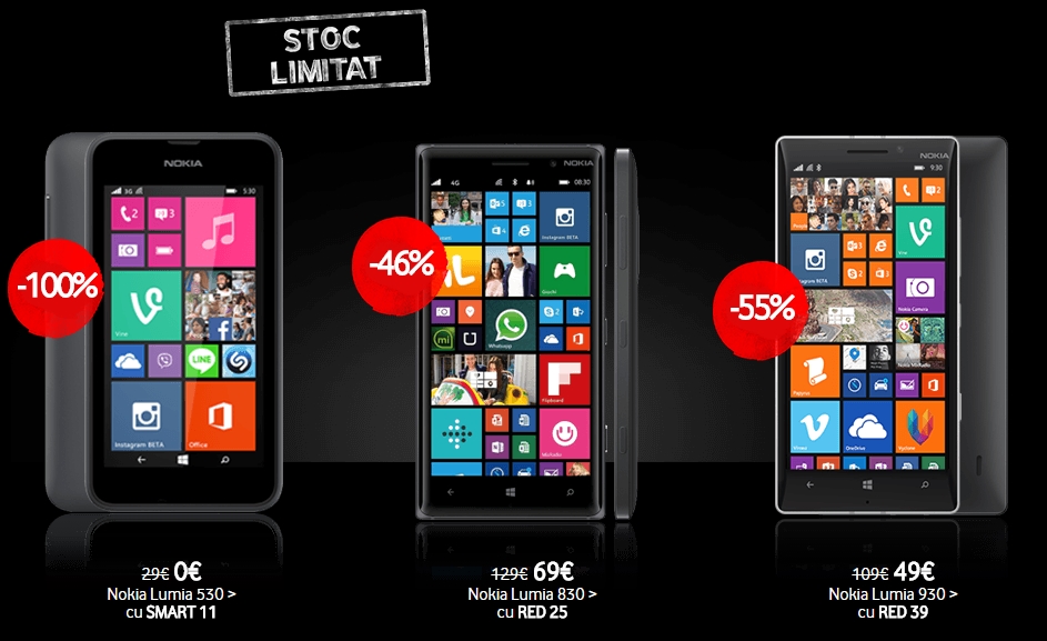 Vodafone da startul campaniei Black Week; telefoane Windows Phone disponibile cu reducere 100%